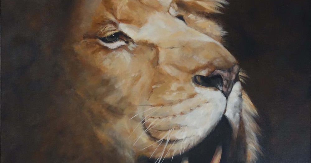Portrait Lion rugissant
