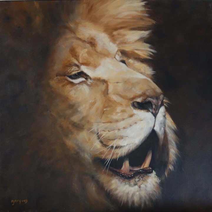 Portrait Lion rugissant